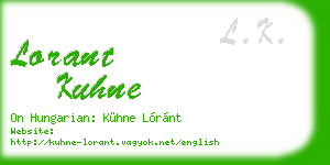 lorant kuhne business card